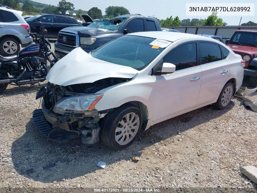 2013 Nissan Sentra Sv VIN: 3N1AB7AP7DL628992 Lot: 40172501