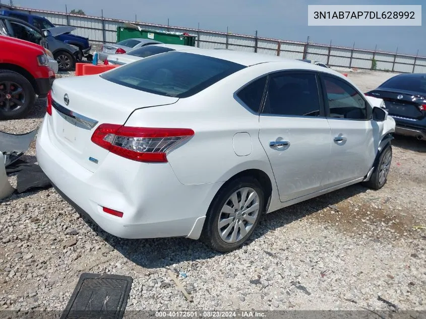 2013 Nissan Sentra Sv VIN: 3N1AB7AP7DL628992 Lot: 40172501