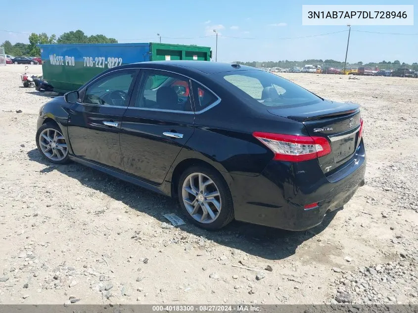 3N1AB7AP7DL728946 2013 Nissan Sentra Sr