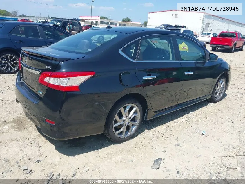 2013 Nissan Sentra Sr VIN: 3N1AB7AP7DL728946 Lot: 40183300