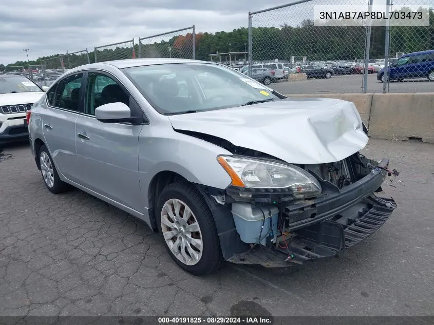 2013 Nissan Sentra Sv VIN: 3N1AB7AP8DL703473 Lot: 40191825