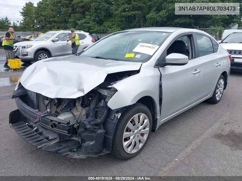 2013 Nissan Sentra Sv VIN: 3N1AB7AP8DL703473 Lot: 40191825