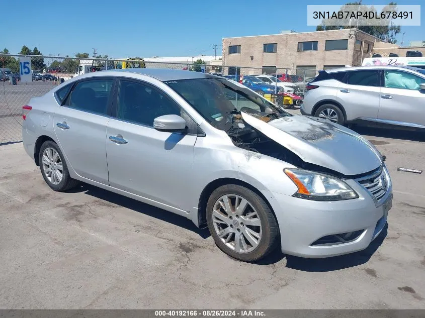 2013 Nissan Sentra Sl VIN: 3N1AB7AP4DL678491 Lot: 40192166