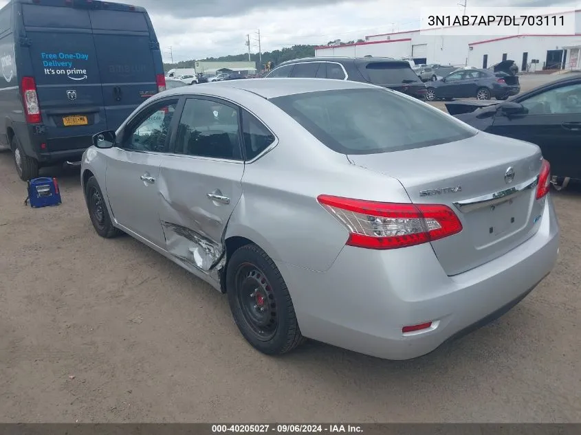 3N1AB7AP7DL703111 2013 Nissan Sentra Sv