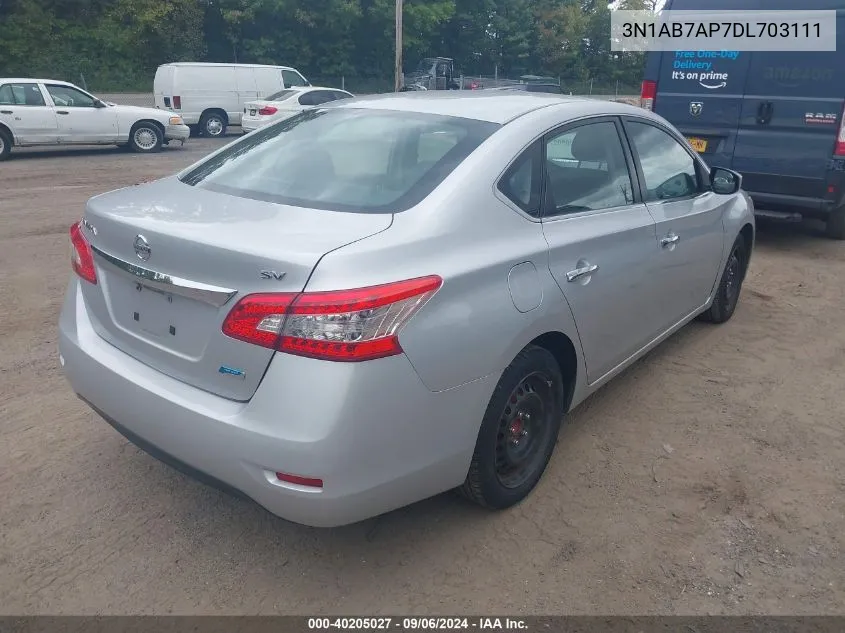 2013 Nissan Sentra Sv VIN: 3N1AB7AP7DL703111 Lot: 40205027