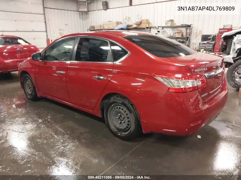 2013 Nissan Sentra S VIN: 3N1AB7AP4DL769809 Lot: 40211095