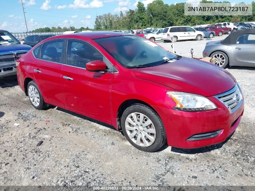 2013 Nissan Sentra Sv VIN: 3N1AB7AP8DL723187 Lot: 40226833