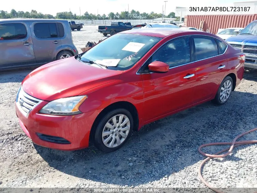 2013 Nissan Sentra Sv VIN: 3N1AB7AP8DL723187 Lot: 40226833