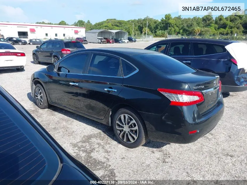 3N1AB7AP6DL672465 2013 Nissan Sentra Sv