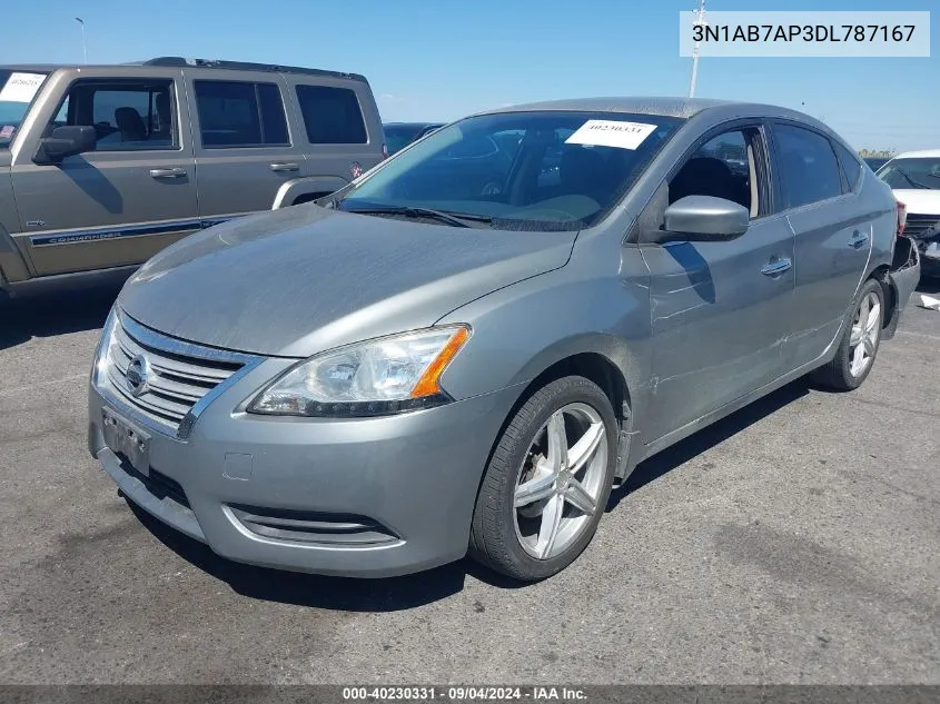 2013 Nissan Sentra Sv VIN: 3N1AB7AP3DL787167 Lot: 40230331