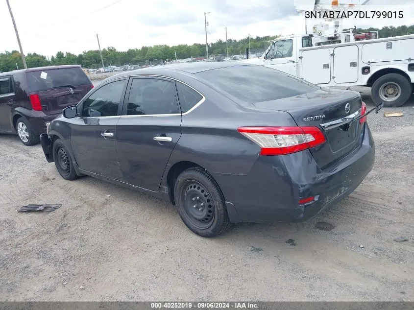 2013 Nissan Sentra S VIN: 3N1AB7AP7DL799015 Lot: 40252019