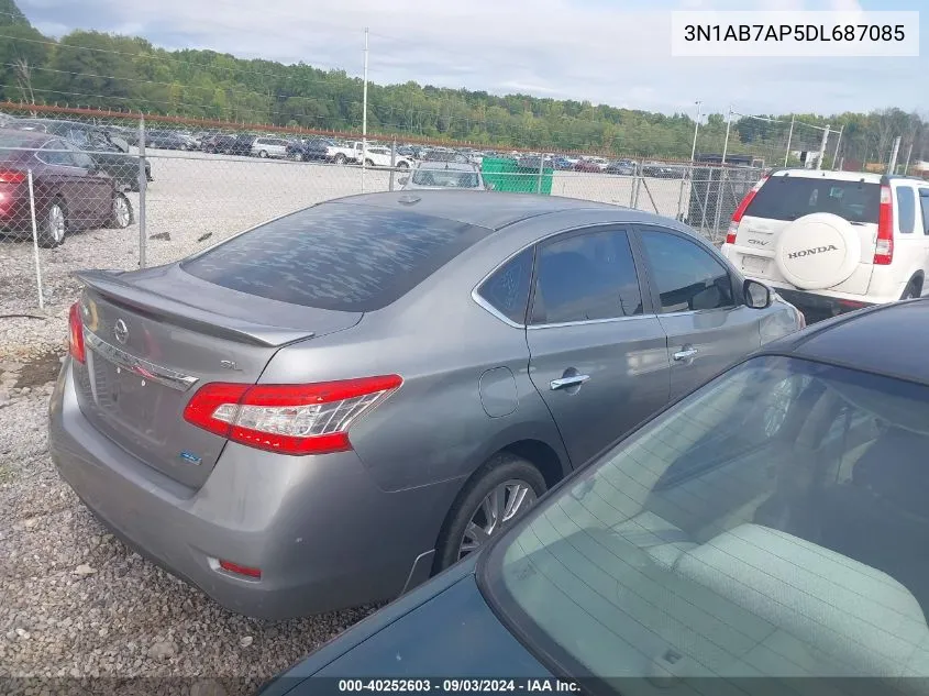 2013 Nissan Sentra Sl VIN: 3N1AB7AP5DL687085 Lot: 40252603