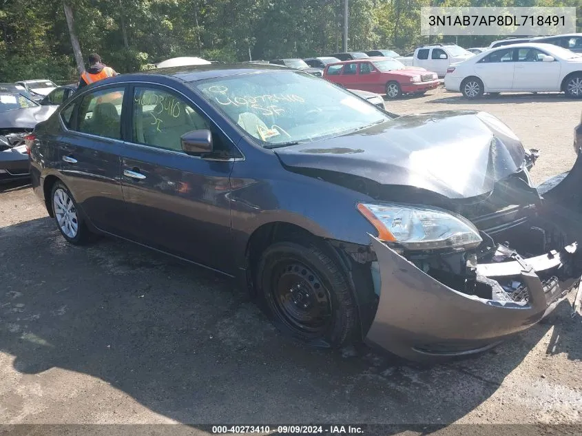 2013 Nissan Sentra Sv VIN: 3N1AB7AP8DL718491 Lot: 40273410