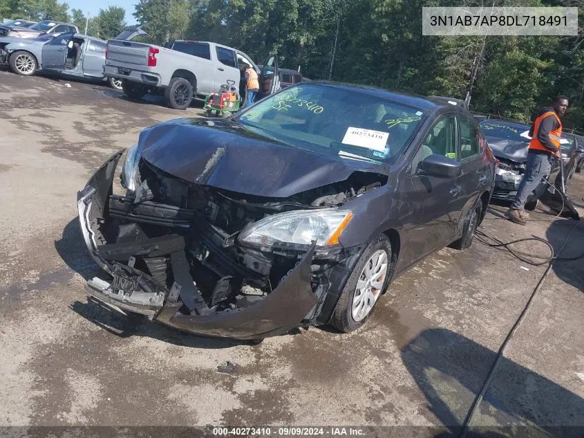 2013 Nissan Sentra Sv VIN: 3N1AB7AP8DL718491 Lot: 40273410