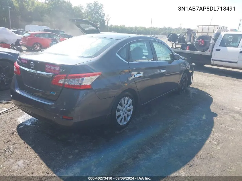 2013 Nissan Sentra Sv VIN: 3N1AB7AP8DL718491 Lot: 40273410