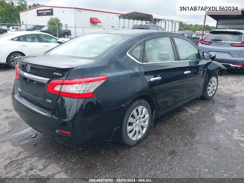 2013 Nissan Sentra S/Sv/Sr/Sl VIN: 3N1AB7APXDL562034 Lot: 40275590