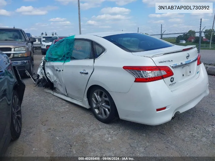 2013 Nissan Sentra Sr VIN: 3N1AB7AP0DL730392 Lot: 40285408