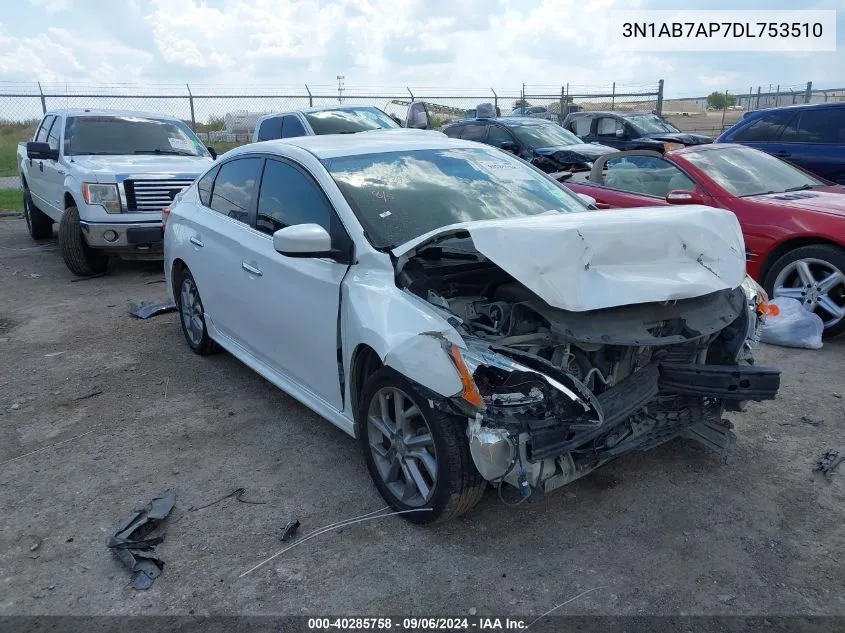 2013 Nissan Sentra Sr VIN: 3N1AB7AP7DL753510 Lot: 40285758