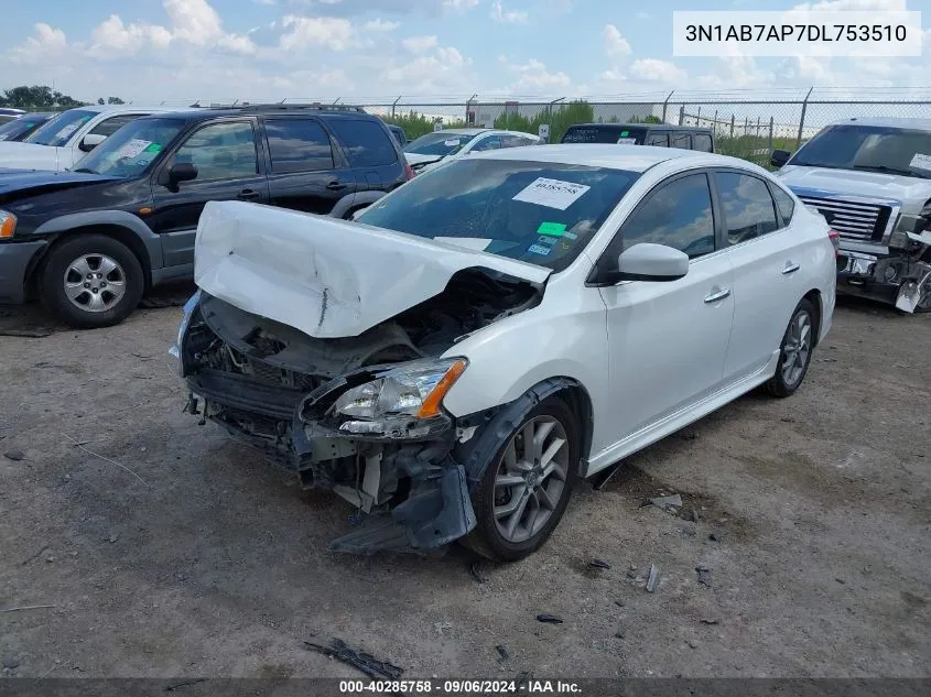 2013 Nissan Sentra Sr VIN: 3N1AB7AP7DL753510 Lot: 40285758