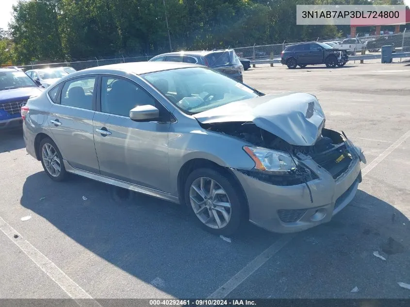 2013 Nissan Sentra S/Sv/Sr/Sl VIN: 3N1AB7AP3DL724800 Lot: 40292461