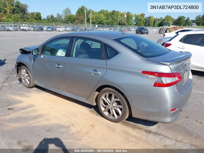 2013 Nissan Sentra S/Sv/Sr/Sl VIN: 3N1AB7AP3DL724800 Lot: 40292461