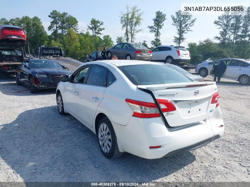 2013 Nissan Sentra Sv VIN: 3N1AB7AP3DL655056 Lot: 40308278