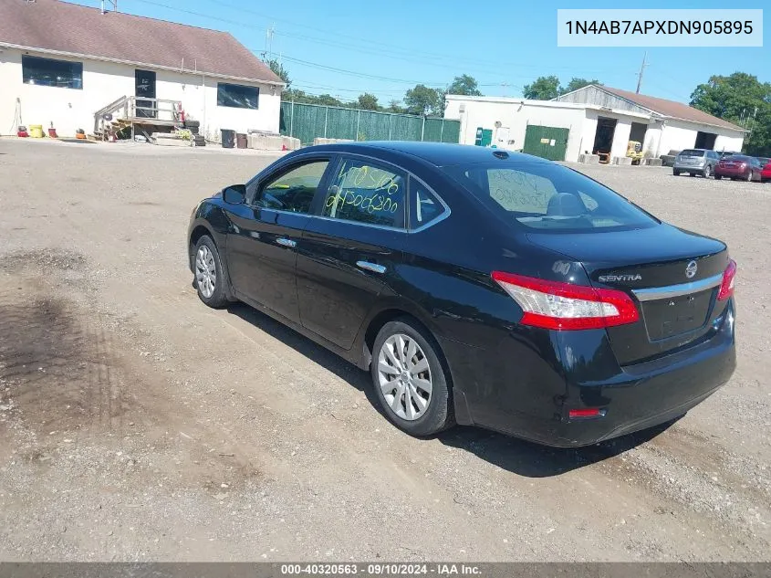 2013 Nissan Sentra Sv VIN: 1N4AB7APXDN905895 Lot: 40320563