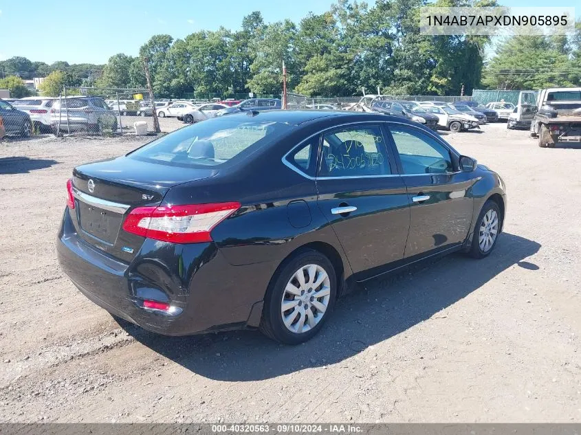 2013 Nissan Sentra Sv VIN: 1N4AB7APXDN905895 Lot: 40320563