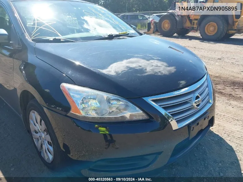 2013 Nissan Sentra Sv VIN: 1N4AB7APXDN905895 Lot: 40320563