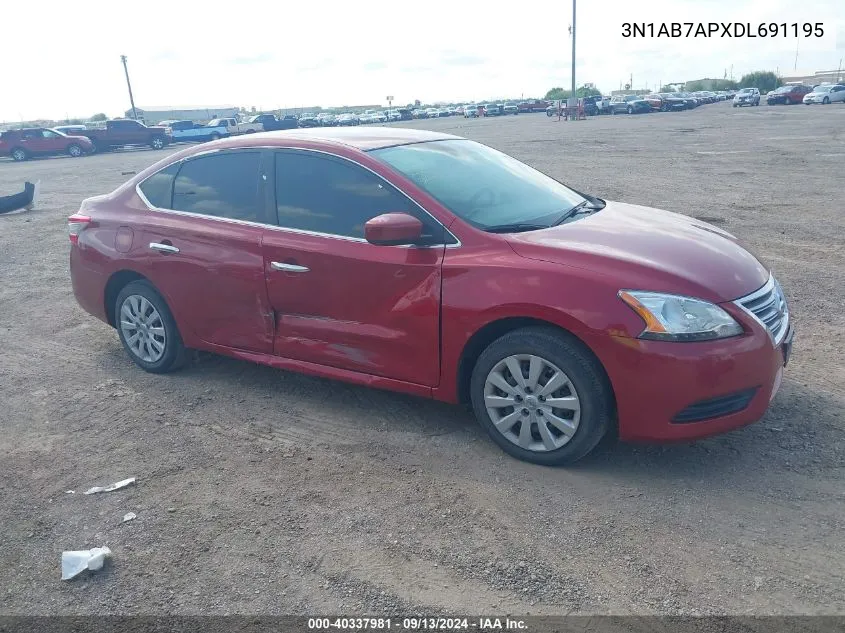 2013 Nissan Sentra S/Sv/Sr/Sl VIN: 3N1AB7APXDL691195 Lot: 40337981