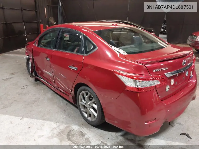 2013 Nissan Sentra Sr VIN: 3N1AB7AP4DL687501 Lot: 40342052