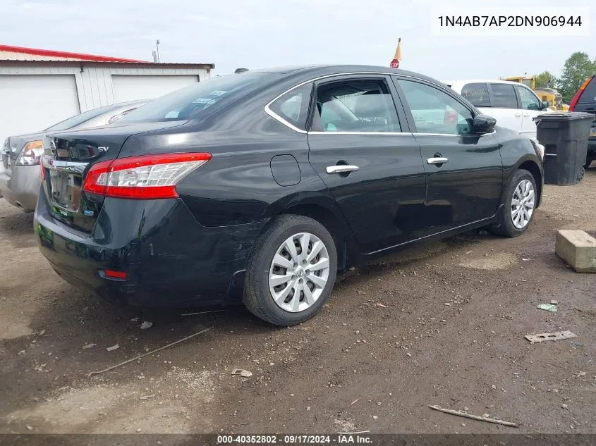 2013 Nissan Sentra Sv VIN: 1N4AB7AP2DN906944 Lot: 40352802