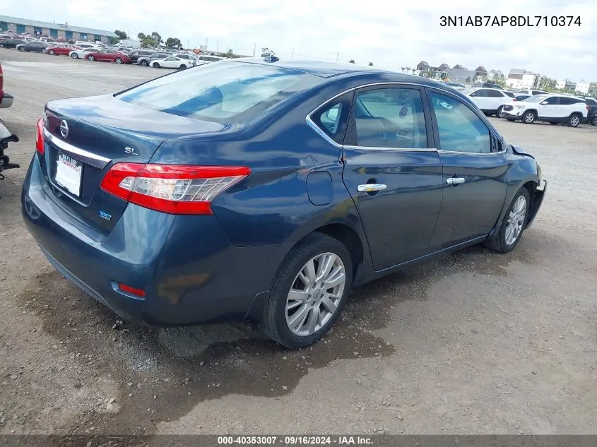 2013 Nissan Sentra Sl VIN: 3N1AB7AP8DL710374 Lot: 40353007