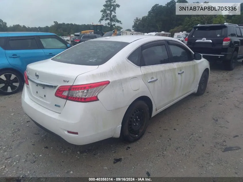 2013 Nissan Sentra Sv VIN: 3N1AB7AP8DL705336 Lot: 40358314