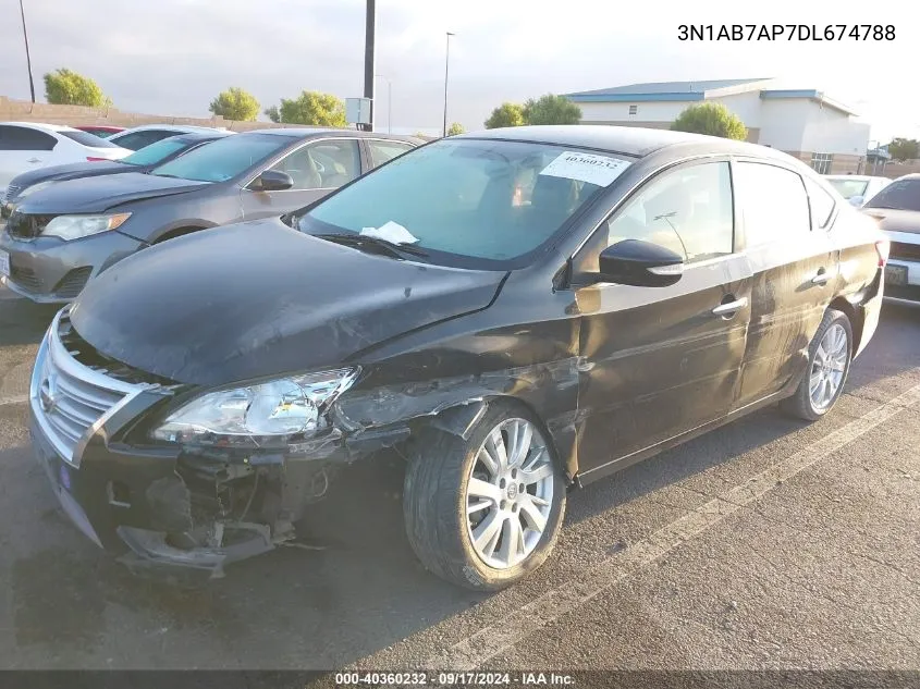 2013 Nissan Sentra Sl VIN: 3N1AB7AP7DL674788 Lot: 40360232