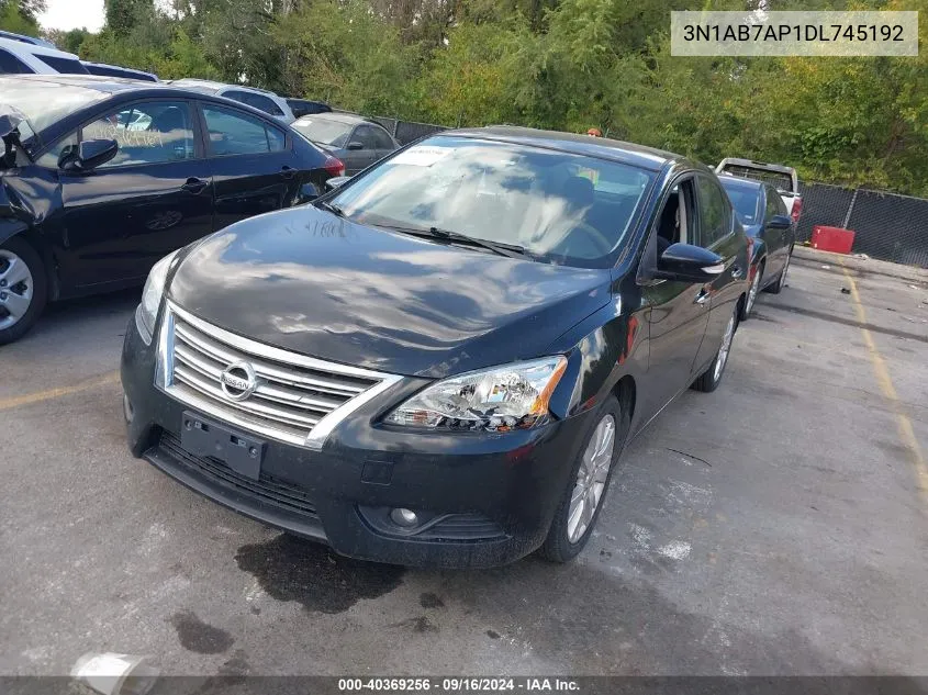 2013 Nissan Sentra Sl VIN: 3N1AB7AP1DL745192 Lot: 40369256