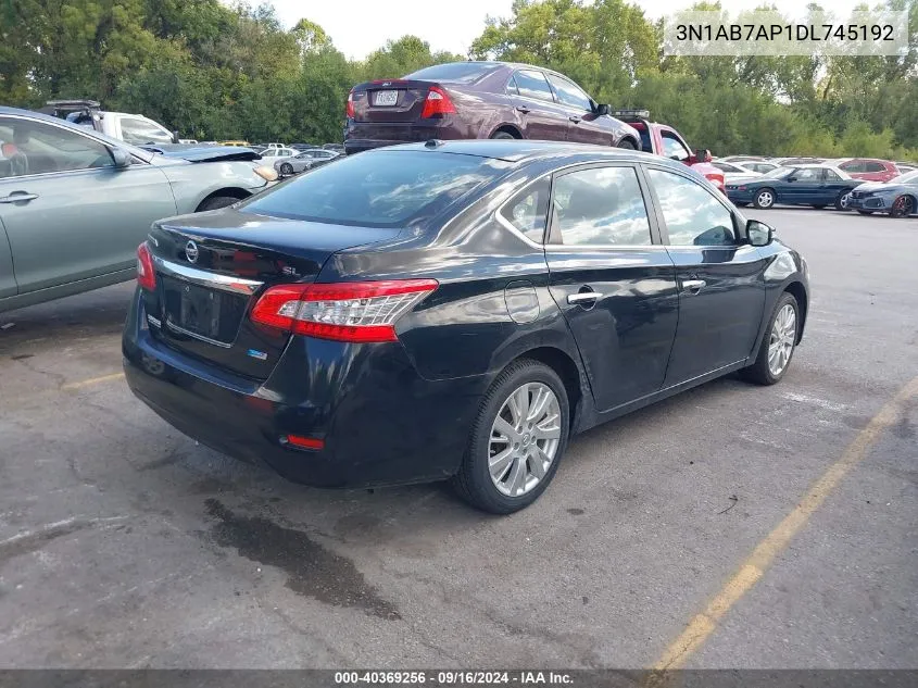 2013 Nissan Sentra Sl VIN: 3N1AB7AP1DL745192 Lot: 40369256