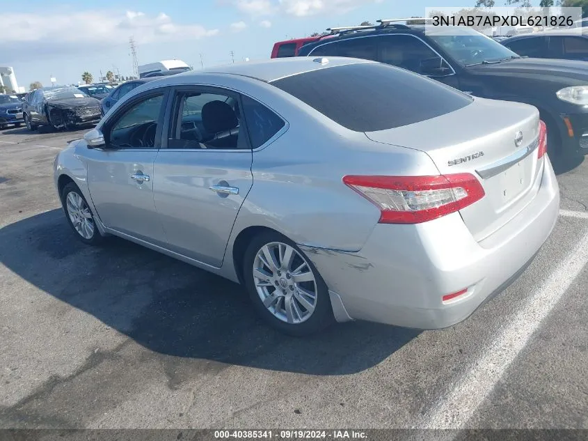 2013 Nissan Sentra Sl VIN: 3N1AB7APXDL621826 Lot: 40385341