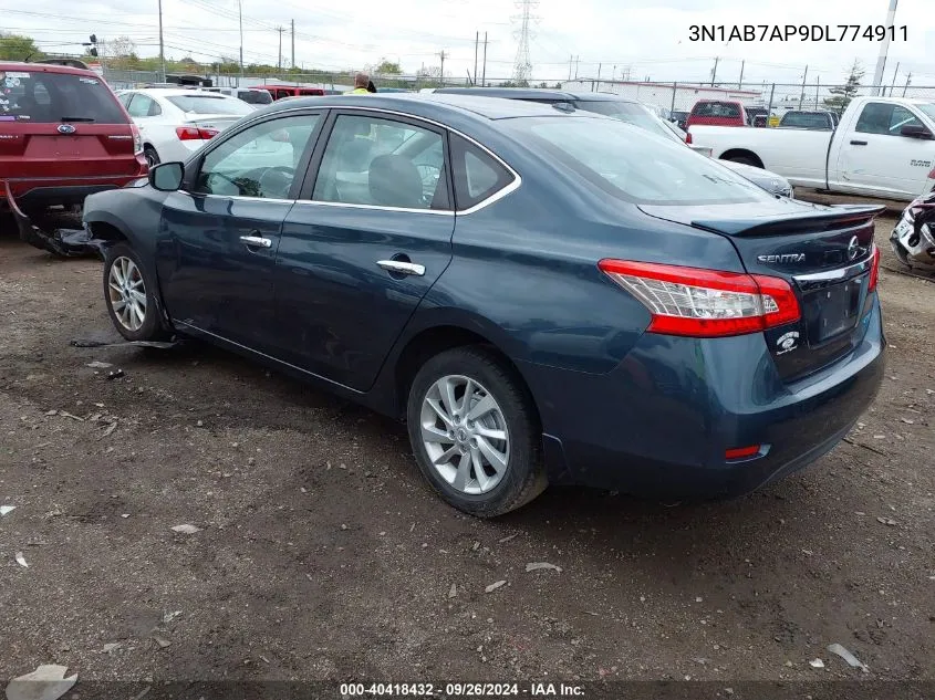 2013 Nissan Sentra Sv VIN: 3N1AB7AP9DL774911 Lot: 40418432