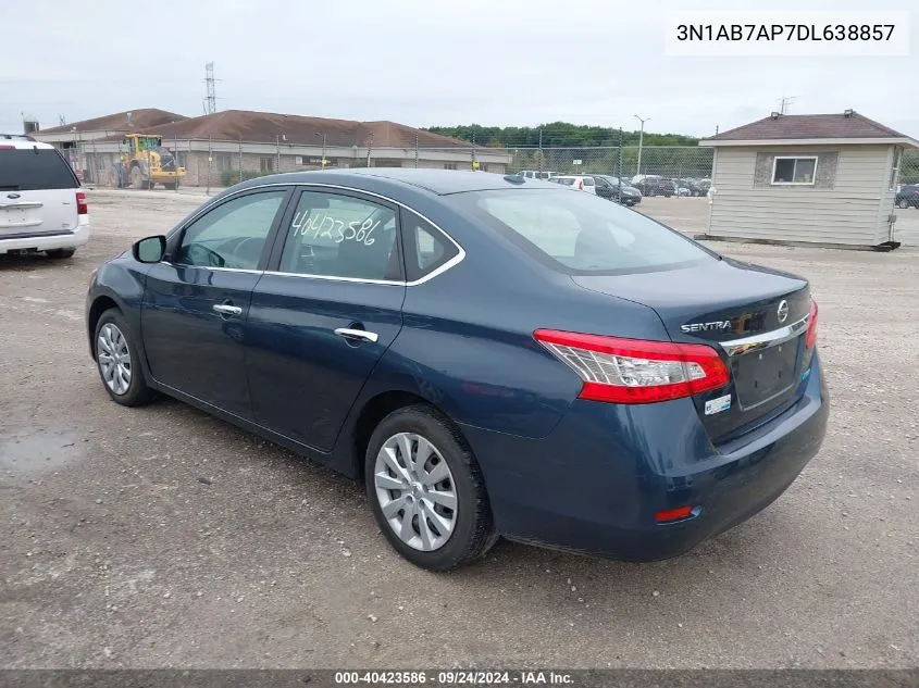 3N1AB7AP7DL638857 2013 Nissan Sentra Sv