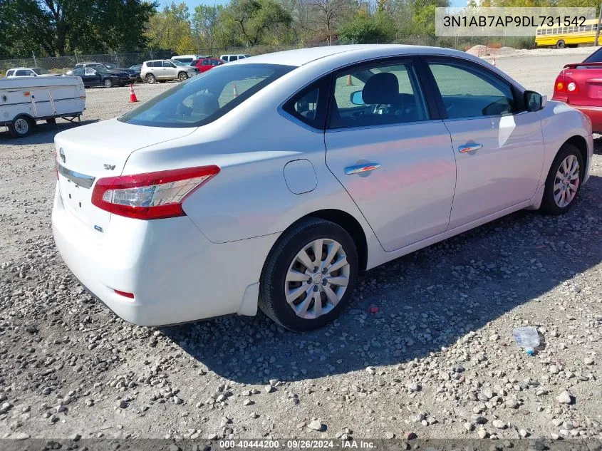 2013 Nissan Sentra Sv VIN: 3N1AB7AP9DL731542 Lot: 40444200