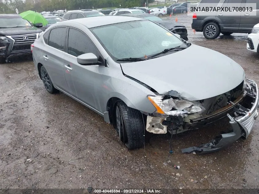 2013 Nissan Sentra Sv VIN: 3N1AB7APXDL708013 Lot: 40445594