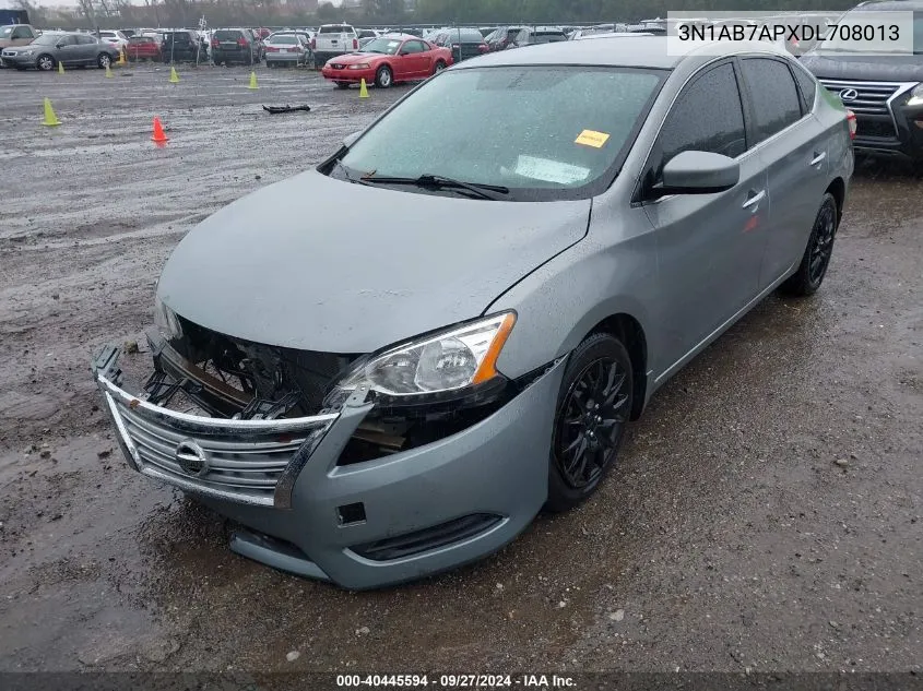 2013 Nissan Sentra Sv VIN: 3N1AB7APXDL708013 Lot: 40445594