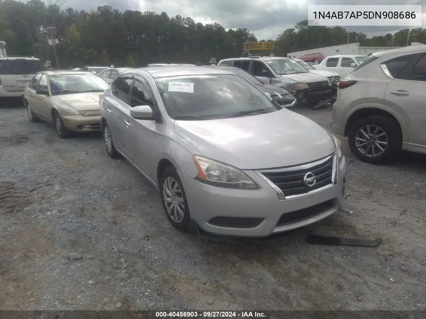 2013 Nissan Sentra Sv VIN: 1N4AB7AP5DN908686 Lot: 40456903