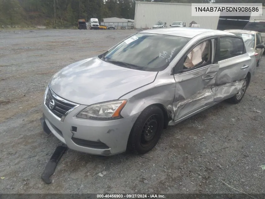 2013 Nissan Sentra Sv VIN: 1N4AB7AP5DN908686 Lot: 40456903