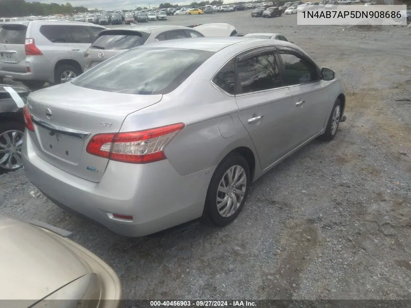 2013 Nissan Sentra Sv VIN: 1N4AB7AP5DN908686 Lot: 40456903