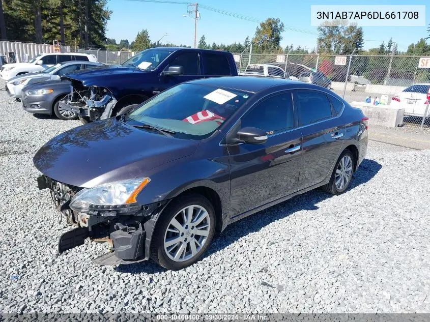 2013 Nissan Sentra Sl VIN: 3N1AB7AP6DL661708 Lot: 40460400