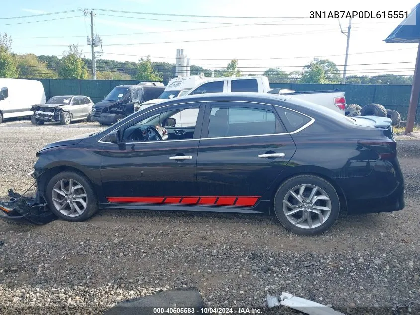 2013 Nissan Sentra Sr VIN: 3N1AB7AP0DL615551 Lot: 40505583