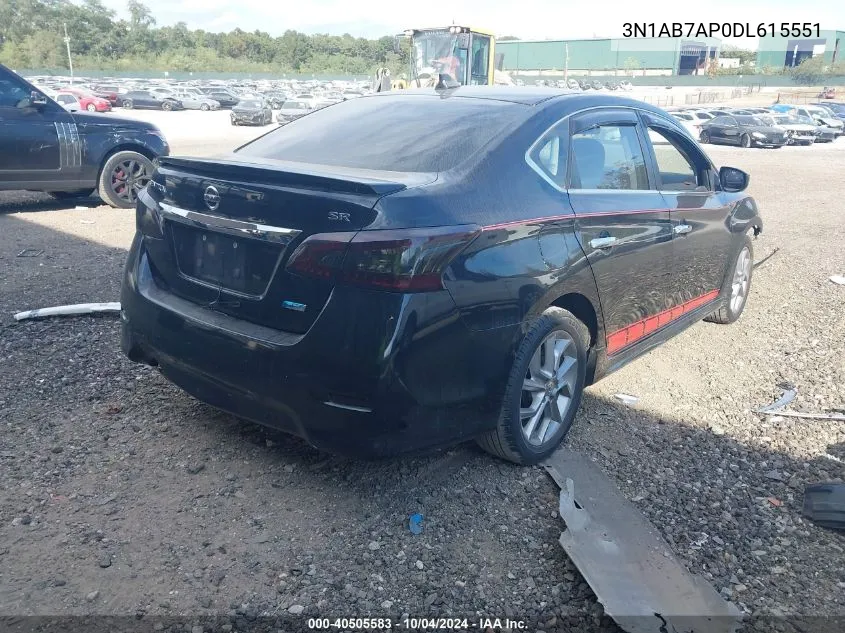 2013 Nissan Sentra Sr VIN: 3N1AB7AP0DL615551 Lot: 40505583