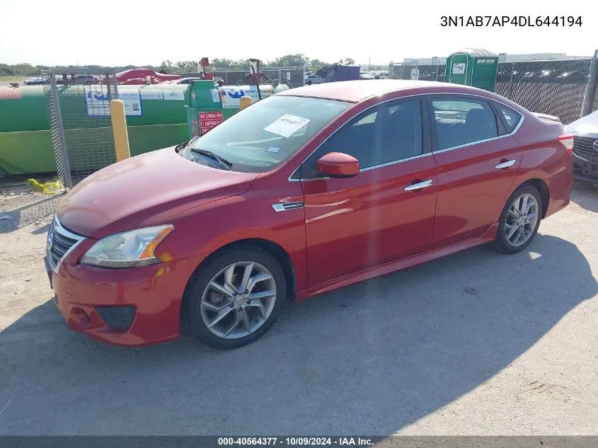 2013 Nissan Sentra Sr VIN: 3N1AB7AP4DL644194 Lot: 40564377